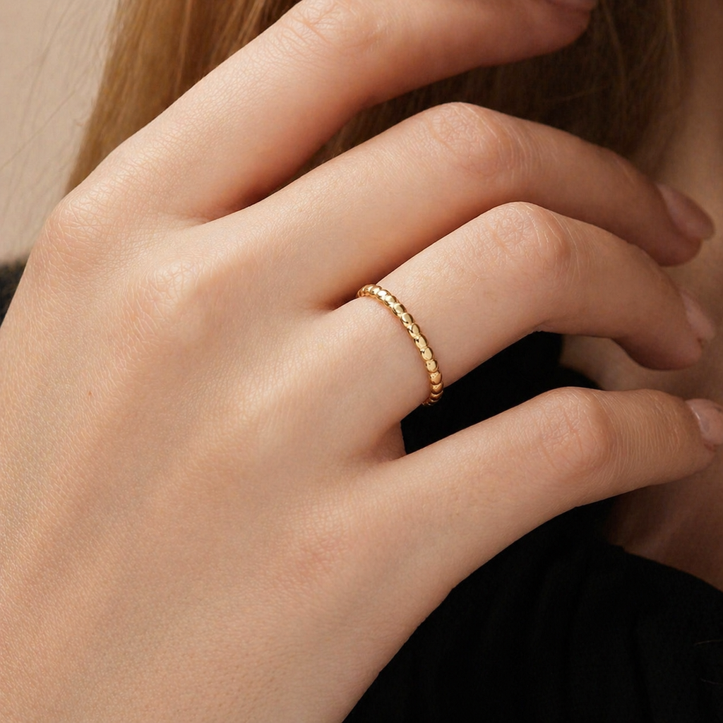 Tiny Golden Orbit Ring