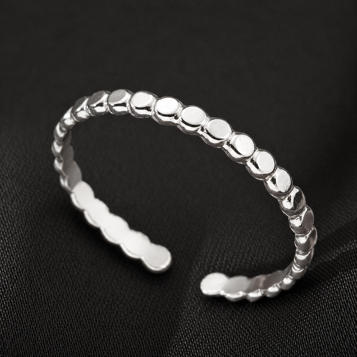 Tiny Silver Orbit Ring