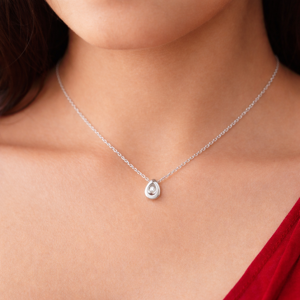 18k Gold Plated Dewdrop Grace(Silver)