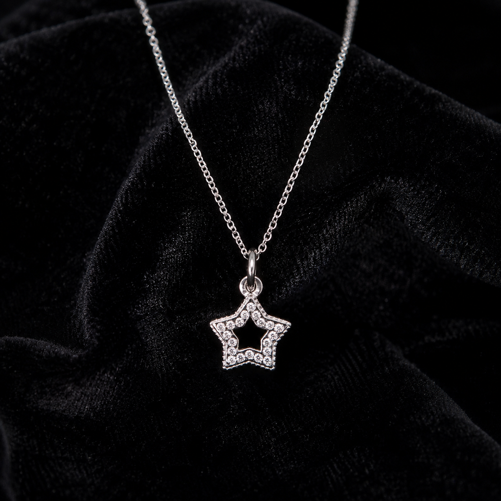 Silver Stardrop Pendant