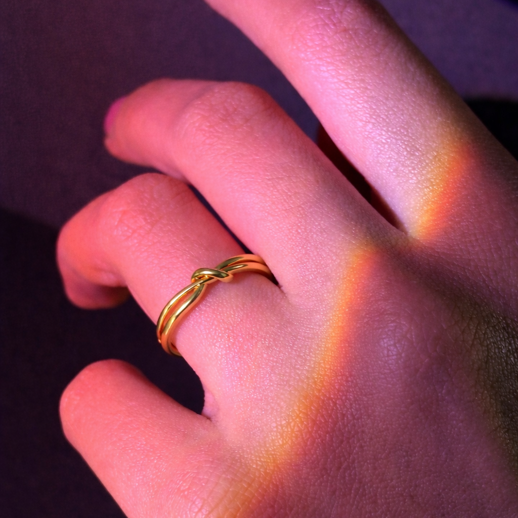 14k Gold Plated Promise Knot