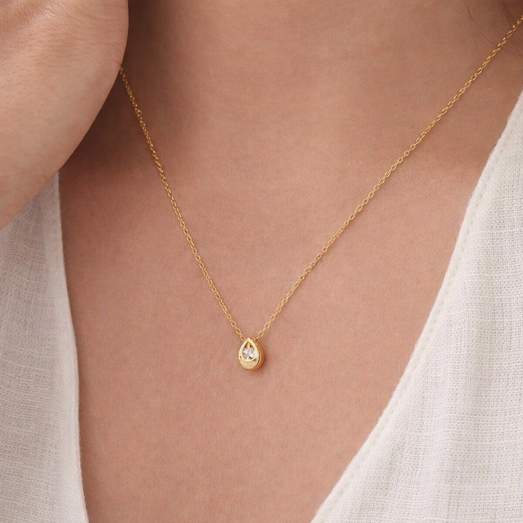 18k Gold Plated Dewdrop Grace(Golden)