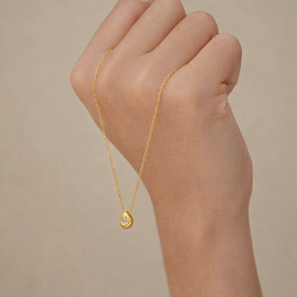18k Gold Plated Dewdrop Grace(Golden)
