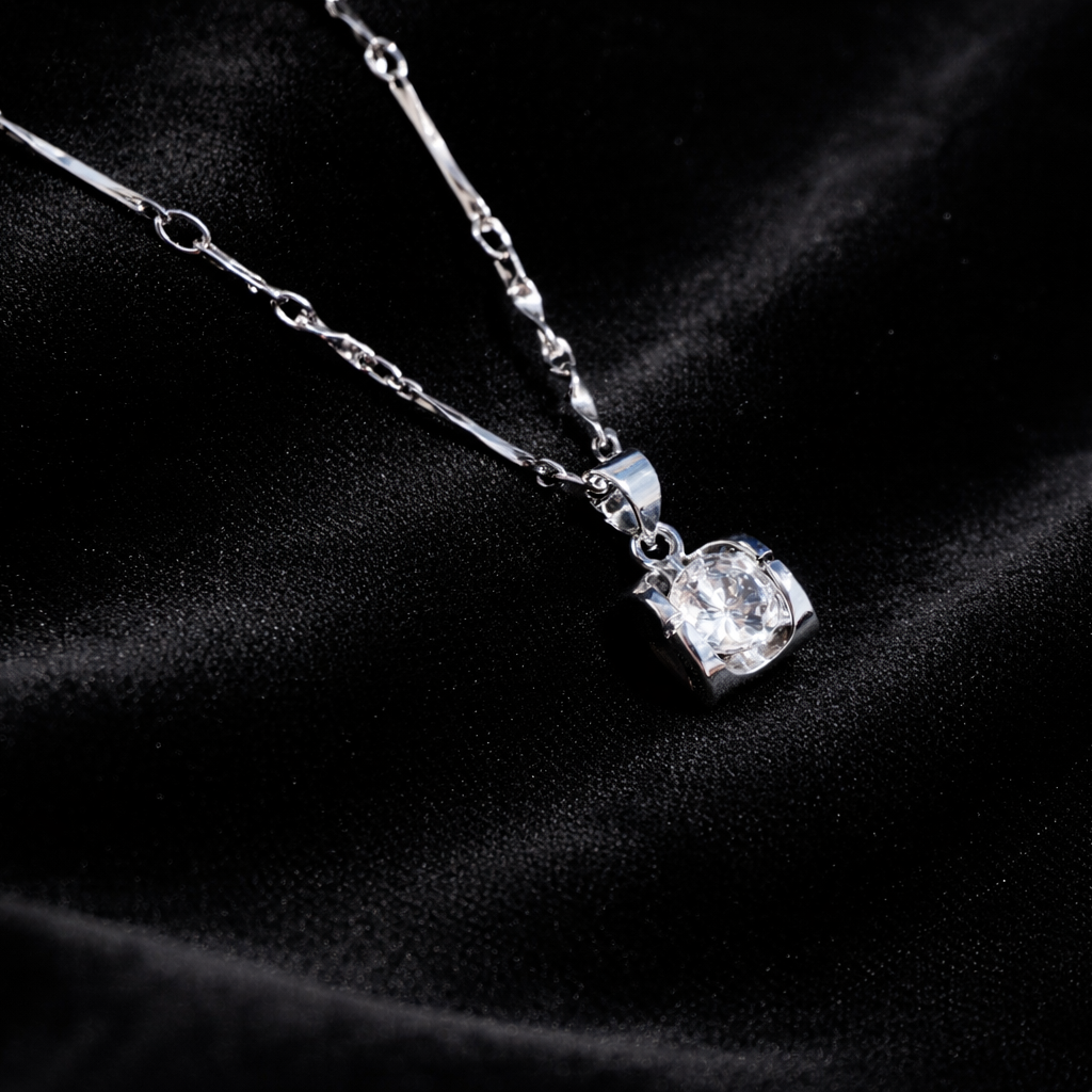 Silver Spark Pendant Necklace