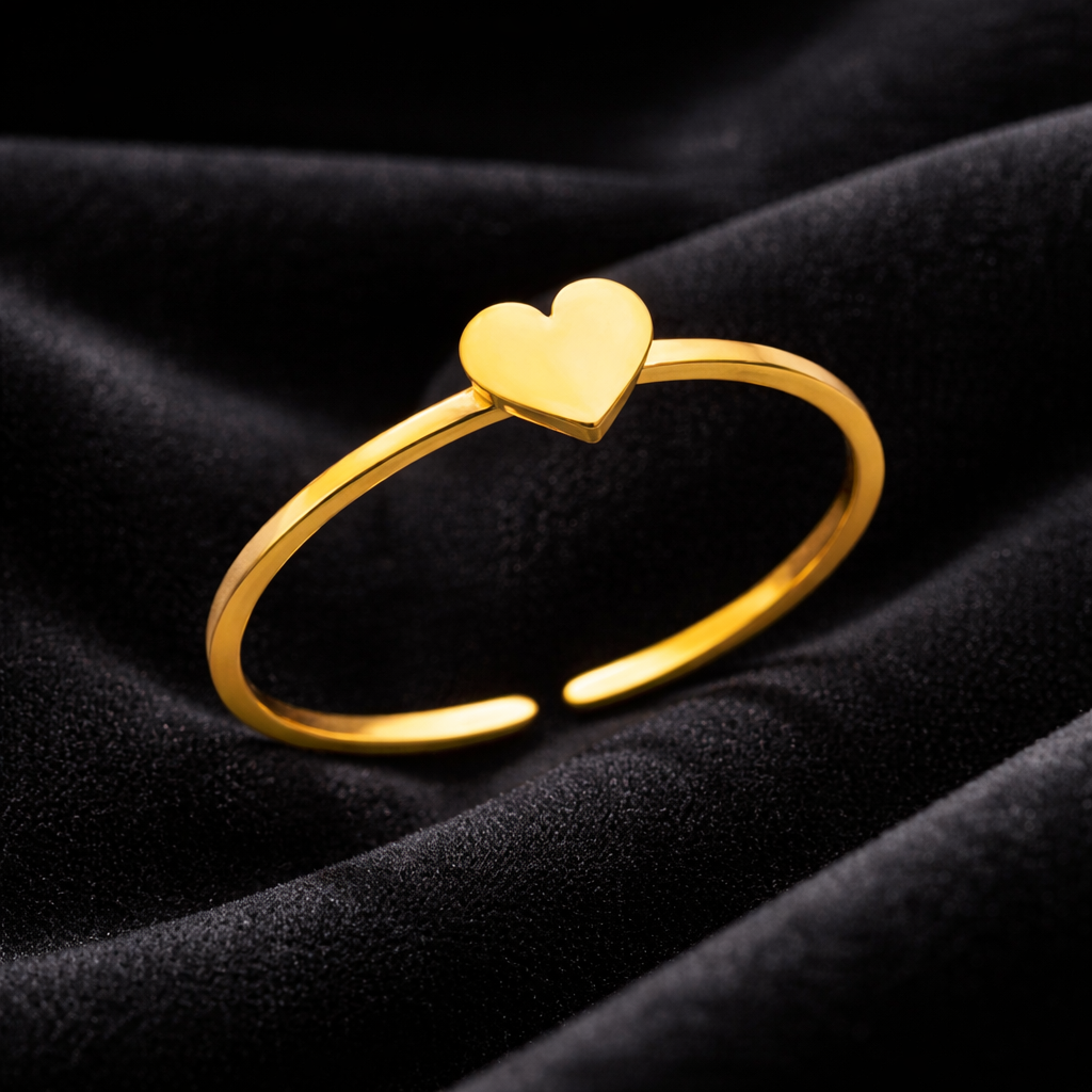 18k Gold Plated Heartlet Ring