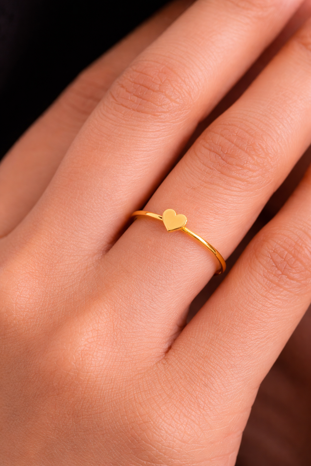 18k Gold Plated Heartlet Ring