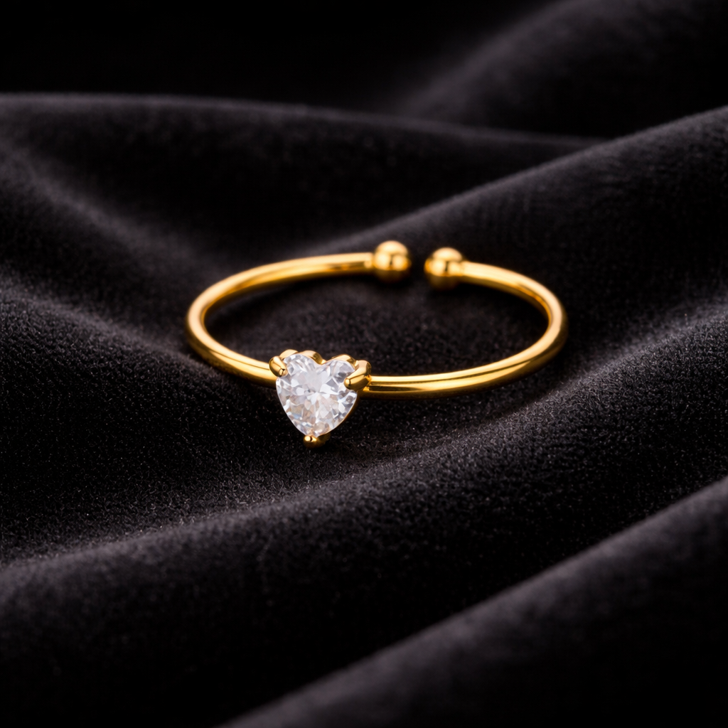 14k Gold Plated Heart of Stone