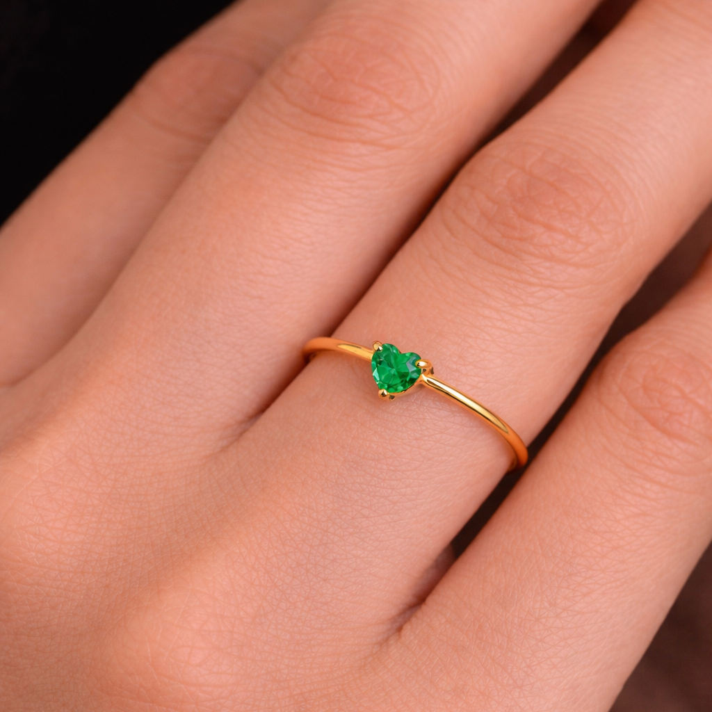 14k Gold Plated Heart of Jade