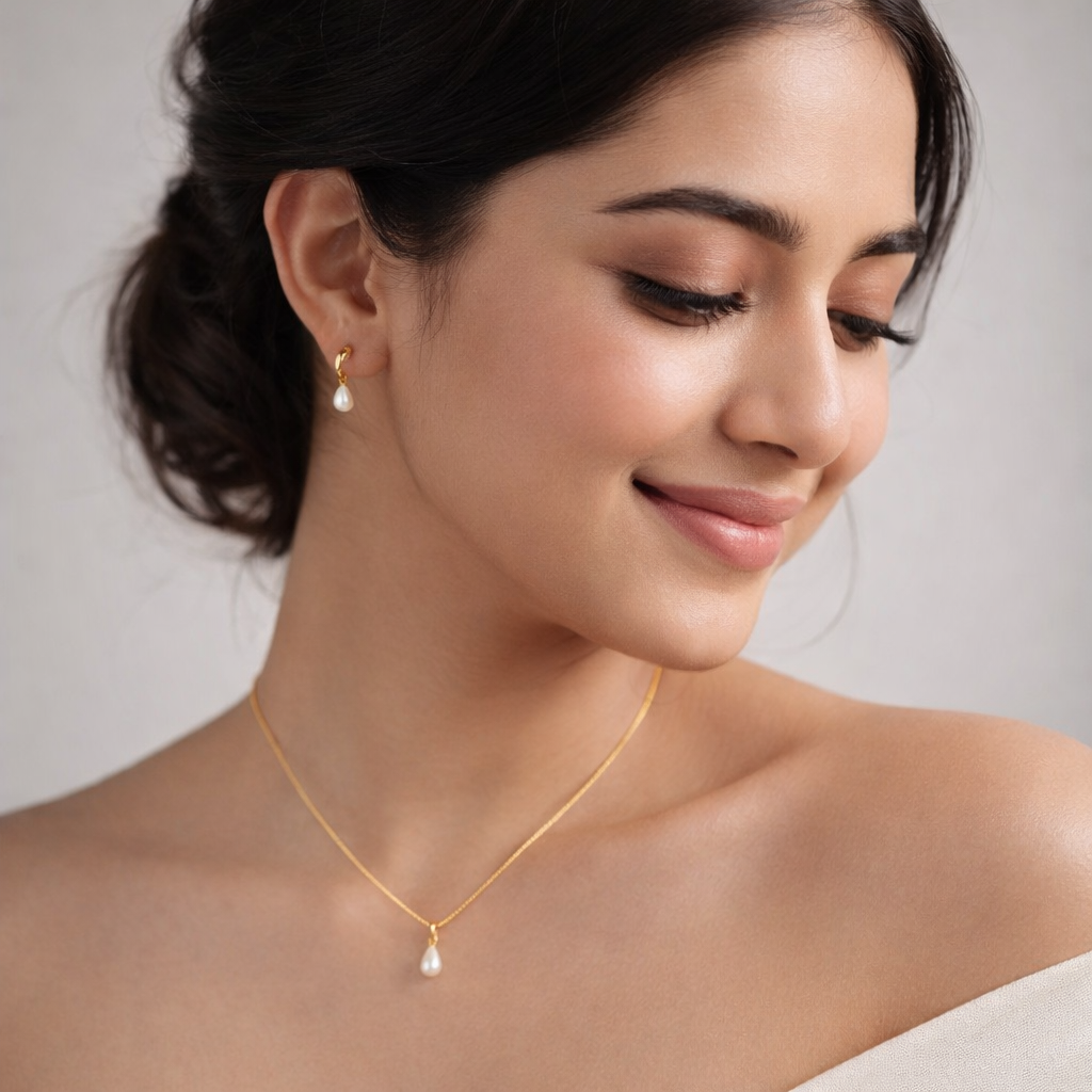 18k Gold Plated Pearl Whisper Set