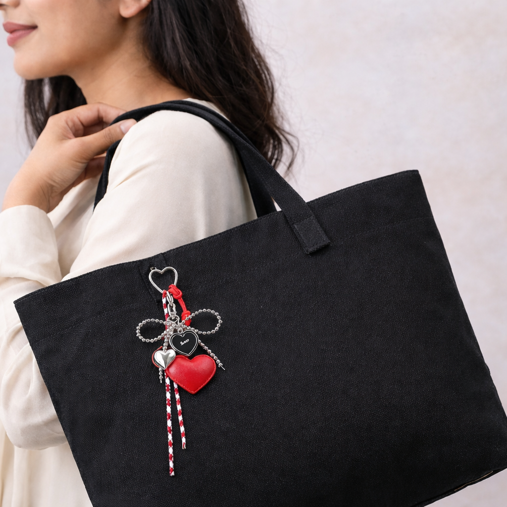 Scarlet Sweetheart Bag Charm