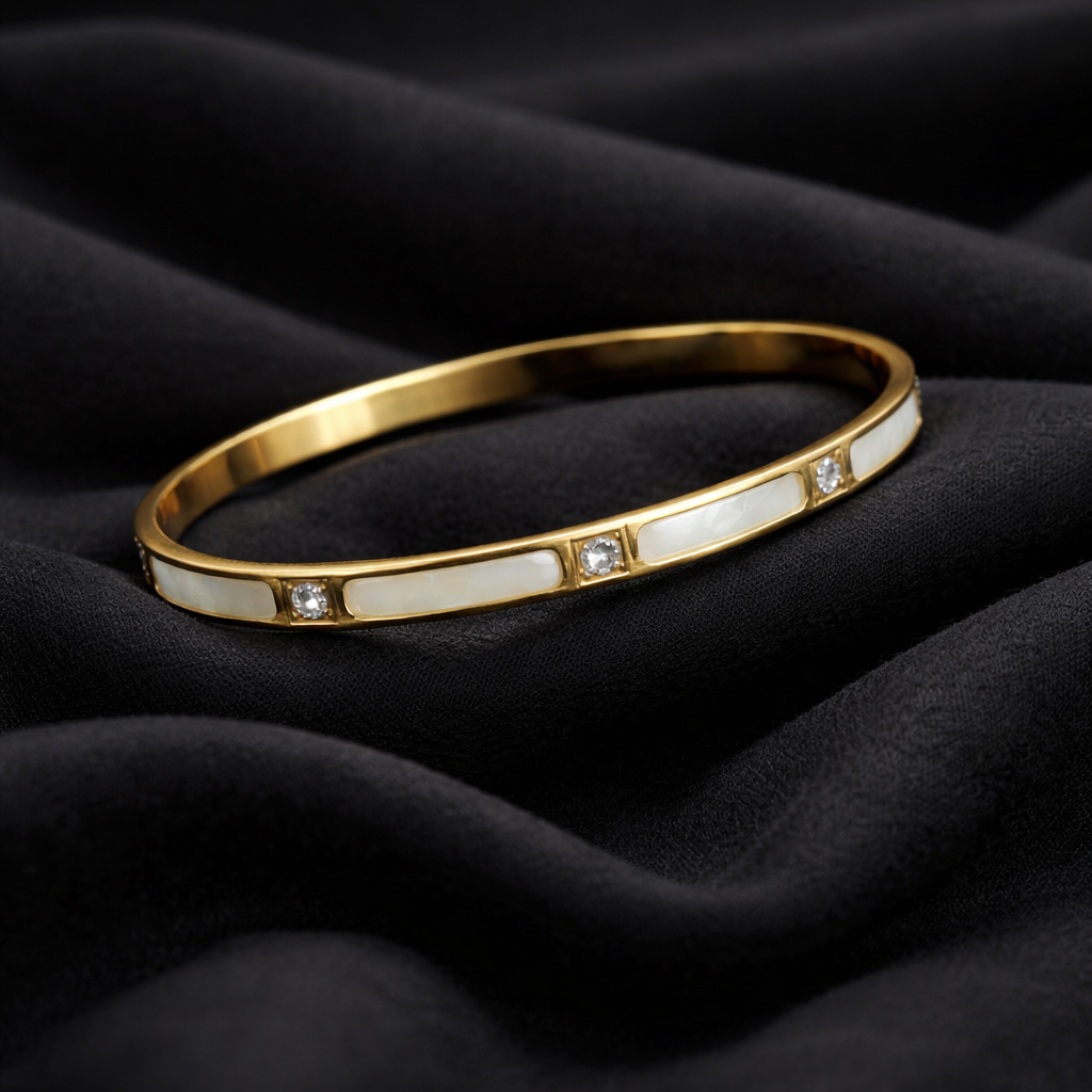 Ivory Gleam Bangle