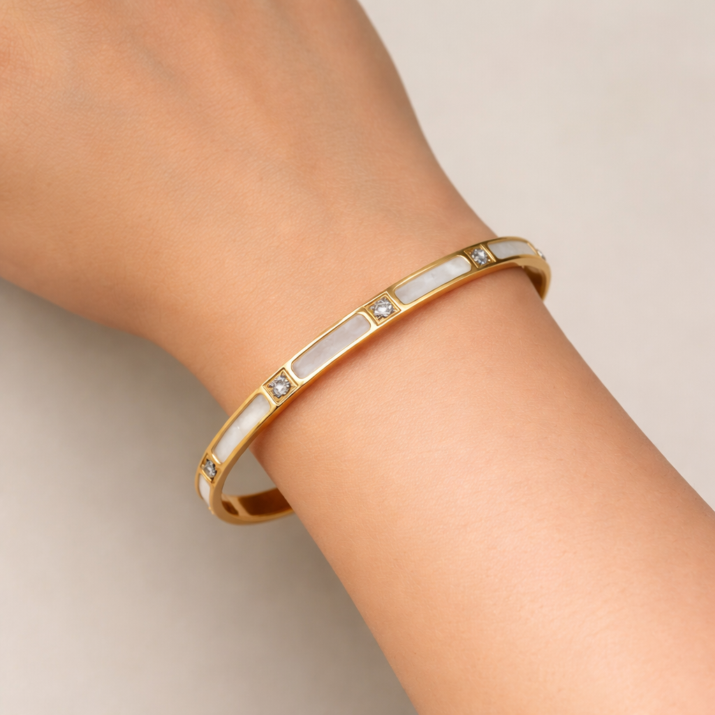 Ivory Gleam Bangle