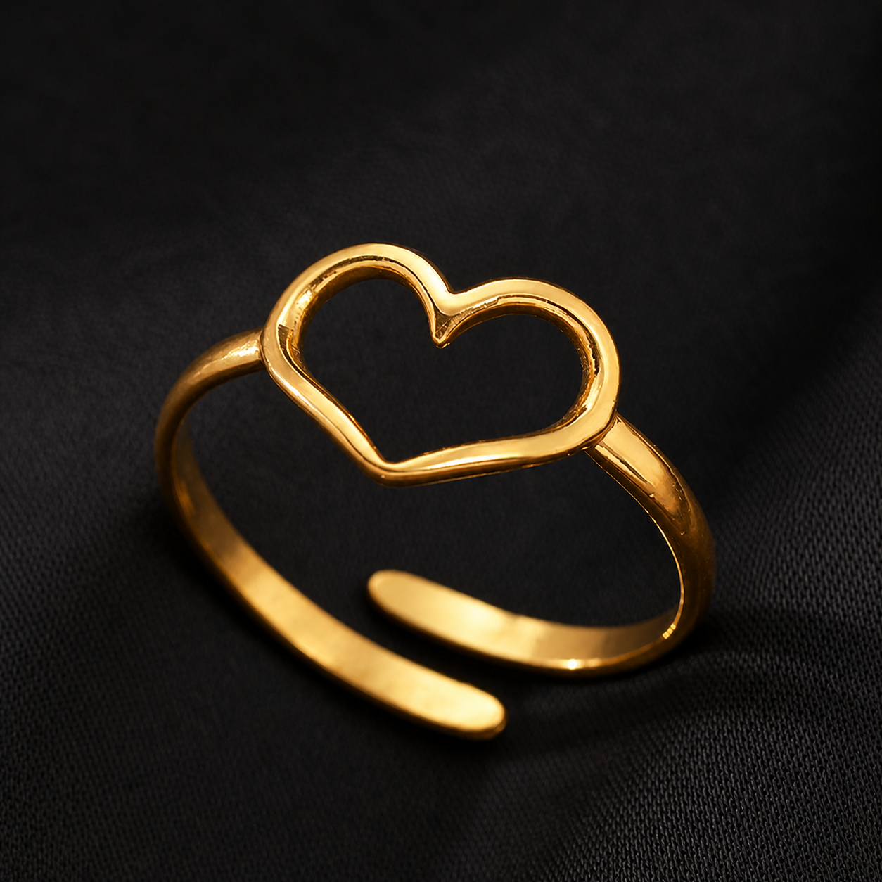 Golden Love Frame Ring