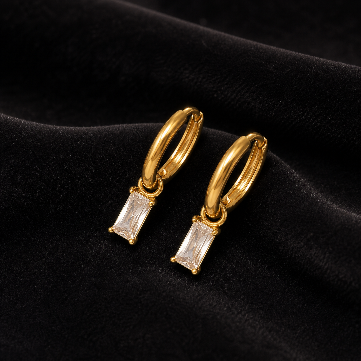 18k Gold Plated Prism Drops