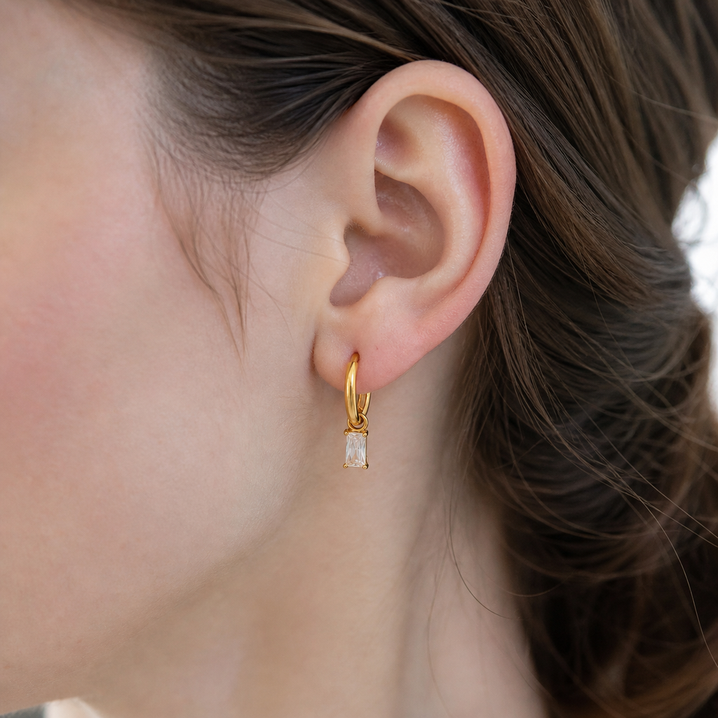 18k Gold Plated Prism Drops