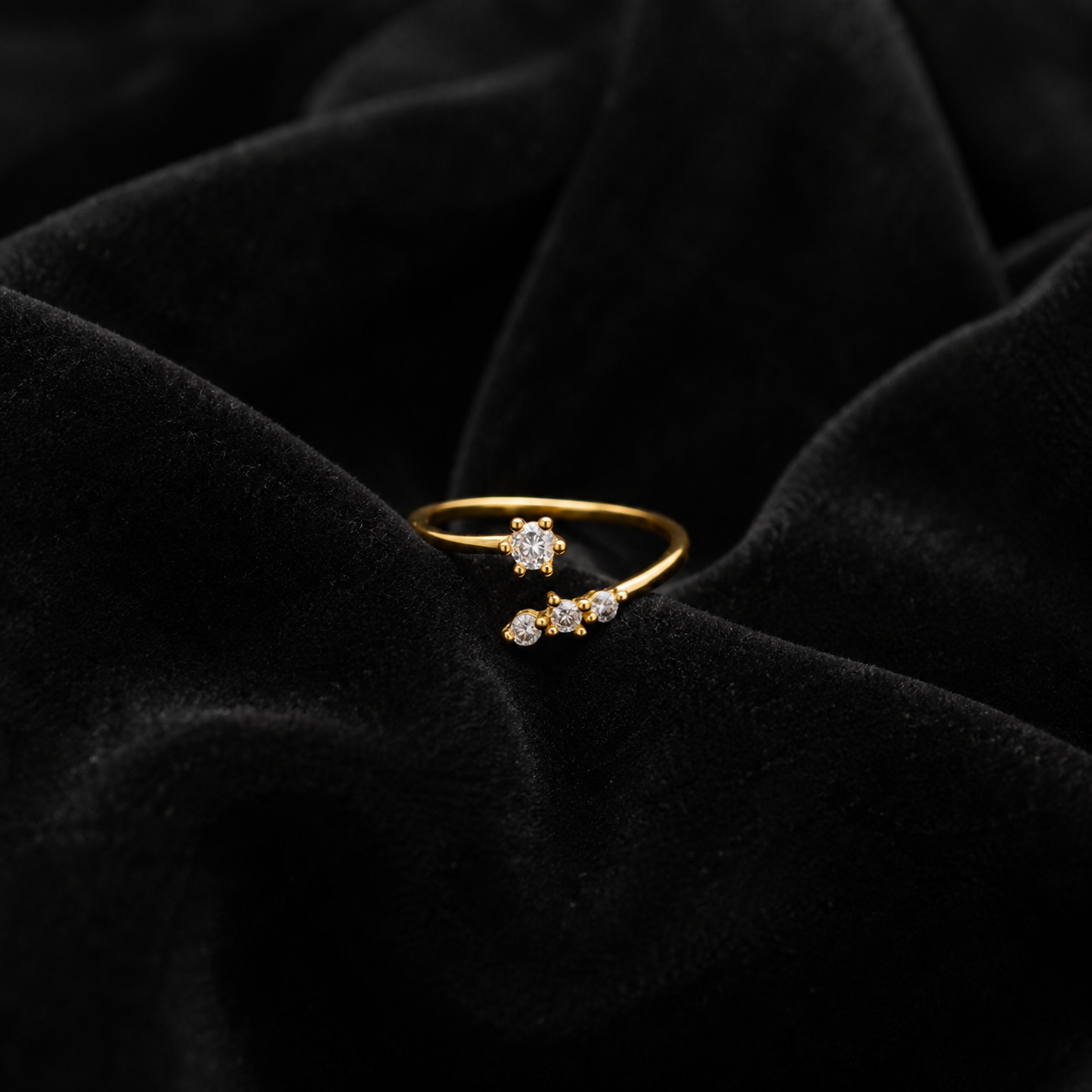 18k Gold Plated Starlit Embrace Ring
