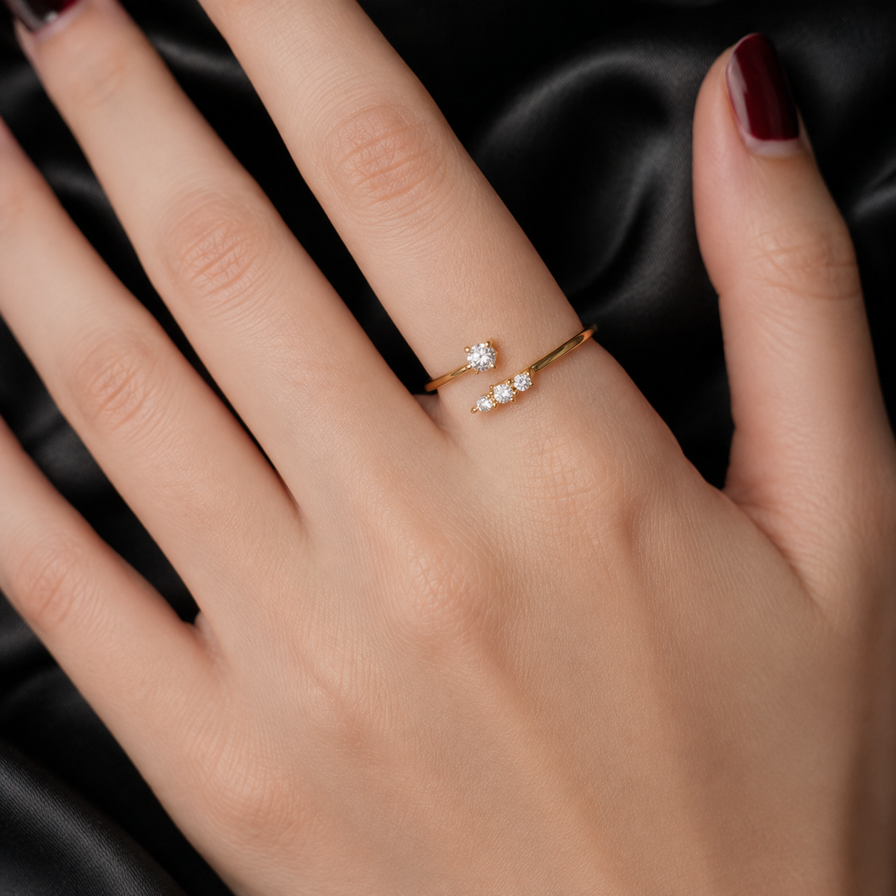 18k Gold Plated Starlit Embrace Ring